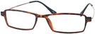 Rectangle Matte Tortoise Lite Tec 1 Single Vision Half Frame View #1