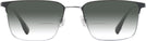 Rectangle Black Silver LZ-49 w/ Gradient Bifocal Reading Sunglasses View #2
