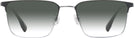 Rectangle Black Silver LZ-49 w/ Gradient Progressive Reading Sunglasses View #2