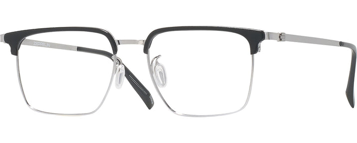 Square Black Silver LZ-50 Single Vision Full Frame View #1