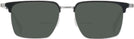 Square Black Silver LZ-50 Bifocal Reading Sunglasses View #2