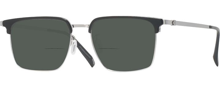 Square Black Silver LZ-50 Bifocal Reading Sunglasses View #1