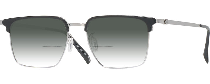 Square Black Silver LZ-50 w/ Gradient Bifocal Reading Sunglasses View #1