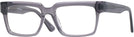 Rectangle Transparent Grey LZ-52 Single Vision Full Frame View #1