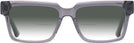 Rectangle Transparent Grey LZ-52 w/ Gradient Bifocal Reading Sunglasses View #2