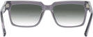 Rectangle Transparent Grey LZ-52 w/ Gradient Bifocal Reading Sunglasses View #4