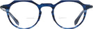 Round Transparent Striped Blue LZ-63 Titanium Bifocal View #2