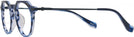 Round Transparent Striped Blue LZ-63 Titanium Bifocal View #3