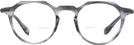 Round Transparent Striped Grey LZ-63 Titanium Bifocal View #2