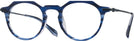 Round Transparent Striped Blue LZ-63 Titanium Computer Style Progressive View #1