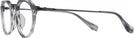 Round Transparent Striped Grey LZ-63 Titanium Progressive No-Lines View #3
