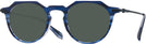 Round Transparent Striped Blue LZ-63 Titanium Progressive Reading Sunglasses View #1