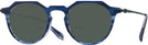 Round Transparent Striped Blue LZ-63 Titanium Bifocal Reading Sunglasses View #1