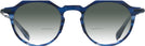Round Transparent Striped Blue LZ-63 Titanium w/ Gradient Bifocal Reading Sunglasses View #2