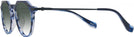 Round Transparent Striped Blue LZ-63 Titanium w/ Gradient Bifocal Reading Sunglasses View #3