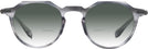 Round Transparent Striped Grey LZ-63 Titanium w/ Gradient Bifocal Reading Sunglasses View #2
