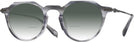 Round Transparent Striped Grey LZ-63 Titanium w/ Gradient Bifocal Reading Sunglasses View #1