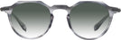Round Transparent Striped Grey LZ-63 Titanium w/ Gradient Progressive Reading Sunglasses View #2