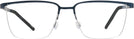 Rectangle Matte Blue LZ-64 Titanium Progressive No-Lines View #2