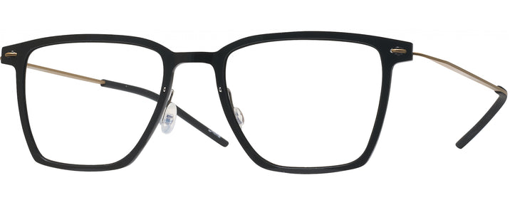 Square Black With Gold LZ-65 Titanium Progressive No-Lines View #1