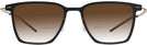 Square Black With Gold LZ-65 Titanium w/ Gradient Bifocal Reading Sunglasses View #2
