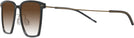 Square Black With Gold LZ-65 Titanium w/ Gradient Bifocal Reading Sunglasses View #3