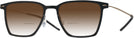 Square Black With Gold LZ-65 Titanium w/ Gradient Bifocal Reading Sunglasses View #1