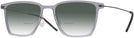 Square Transparent Grey LZ-65 Titanium w/ Gradient Bifocal Reading Sunglasses View #1