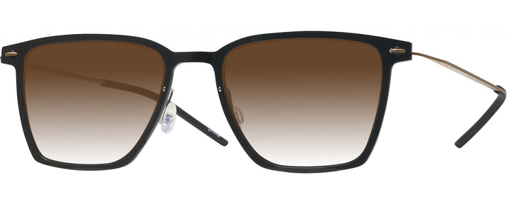 Square Black With Gold LZ-65 Titanium w/ Gradient Progressive Reading Sunglasses View #1