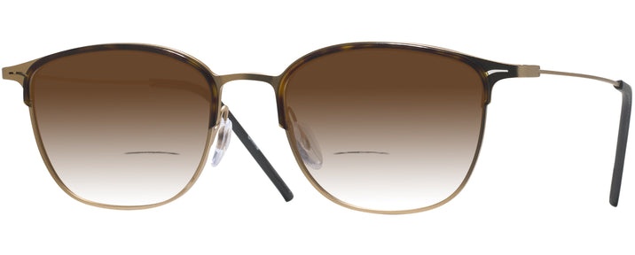 Square Gold/tortoise LZ-66 w/ Gradient Bifocal Reading Sunglasses View #1
