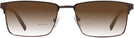 Rectangle Bronze W/ Tortoise LZ-67 w/ Gradient Bifocal Reading Sunglasses View #2