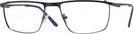 Rectangle Gunmetal/blue LZ-68 Progressive No-Lines View #1