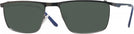 Rectangle Gunmetal/blue LZ-68 Progressive Reading Sunglasses View #1