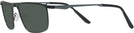 Rectangle Matte Black LZ-68 Progressive Reading Sunglasses View #3