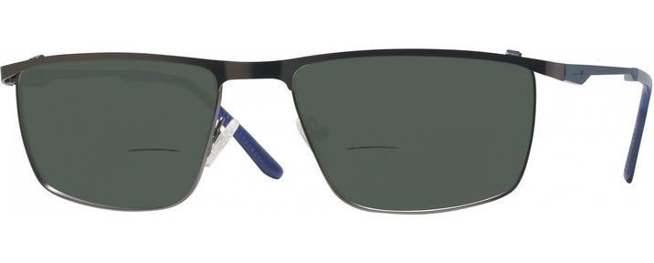 Rectangle Gunmetal/blue LZ-68 Bifocal Reading Sunglasses View #1