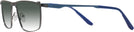 Rectangle Gunmetal/blue LZ-68 w/ Gradient Bifocal Reading Sunglasses View #3