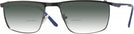 Rectangle Gunmetal/blue LZ-68 w/ Gradient Bifocal Reading Sunglasses View #1