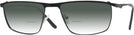 Rectangle Matte Black LZ-68 w/ Gradient Bifocal Reading Sunglasses View #1