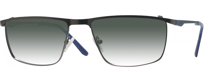 Rectangle Gunmetal/blue LZ-68 w/ Gradient Progressive Reading Sunglasses View #1