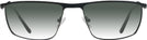 Rectangle Matte Black LZ-68 w/ Gradient Progressive Reading Sunglasses View #2