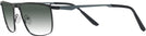 Rectangle Matte Black LZ-68 w/ Gradient Progressive Reading Sunglasses View #3