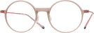 Round Transparent Pink LZ-69 Single Vision Full Frame View #1