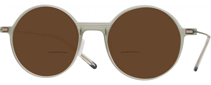 Round Transparent Grey LZ-69 Bifocal Reading Sunglasses View #1