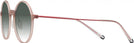 Round Transparent Pink LZ-69 w/ Gradient Bifocal Reading Sunglasses View #3