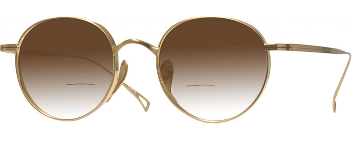 Round Gold Titanium XVIII w/ Gradient Bifocal Reading Sunglasses View #1