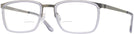 Rectangle Matte Silver/shiny Transparent Grey Titanium Lite-Flex 1 Bifocal View #1