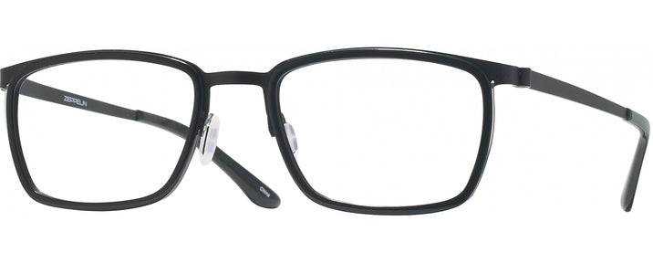 Rectangle Matte Black/shiny Black Titanium Lite-Flex 1 Single Vision Full Frame View #1