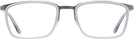 Rectangle Matte Silver/shiny Transparent Grey Titanium Lite-Flex 1 Single Vision Full Frame View #2