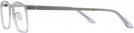 Rectangle Matte Silver/shiny Transparent Grey Titanium Lite-Flex 1 Single Vision Full Frame View #3