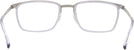 Rectangle Matte Silver/shiny Transparent Grey Titanium Lite-Flex 1 Single Vision Full Frame View #4
